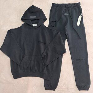 Fear of God Black Hoodie and pants set Unisex